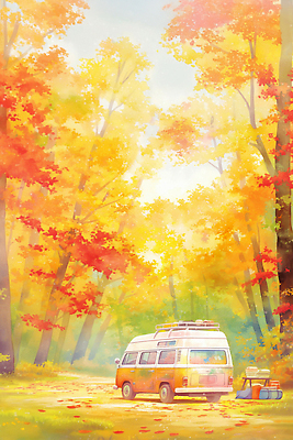 JPG 사계절 여유 컬러 여행 단풍 의자 일러스트 자동차 자연 휴식 풍경 소풍 캠핑 가을 숲 힐링 오후 Outdoors 국내일러스트 AI일러스트 AI콘텐츠 계절 감정 육상교통 가구 컨셉 잎 레저 야외활동 생태계 파일형식