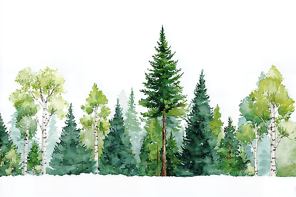 JPG 나무 예술 컬러 일러스트 자연 나뭇잎 수채화 미술 풍경 초록색 평화 소나무 숲 그림 조화 뷰티풀 창작 국내일러스트 AI일러스트 AI콘텐츠 식물 컨셉 잎 문화예술 생태계 파일형식