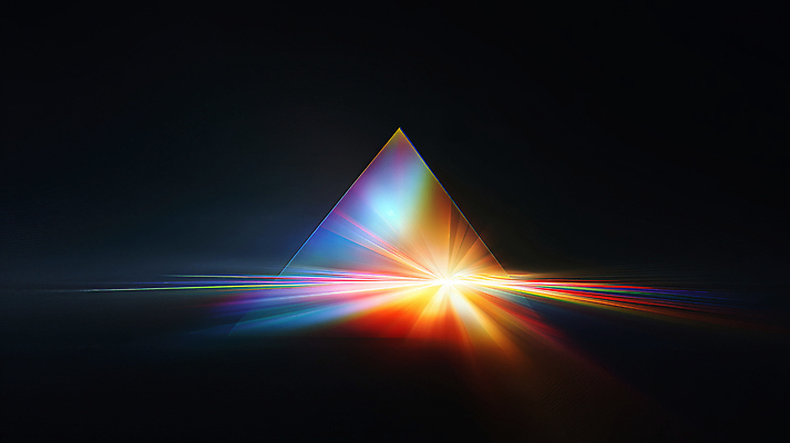 JPG 편집이미지 컬러 과학 형상 풍경 빛 반사 어둠 투명 뷰티풀 스펙트럼 프리즘 광학 효과 이미지편집 AI컴퓨터그래픽 AI콘텐츠 광학기기 파일형식