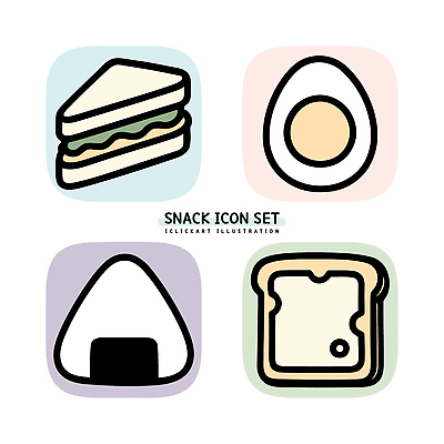 디자인 음식 컬러 일러스트 디저트 샌드위치 그래픽 계란 식빵 주먹밥 먹거리 국내일러스트 AI파일 빵 밥 알 파일형식 벡터