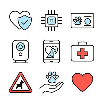 동물 아이콘 기술 관리 안전 반려동물 건강관리 모니터 기계 진료 심장 어플리케이션 체크표시 예방 펫케어 등록 2D아이콘 AI파일 의학 건강 컴퓨터 장기_의학 확인 파일형식 벡터