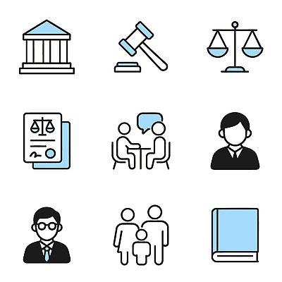 아이콘 교육 가족 대화 판사 상담 법 법원 변호사 정의 규정 2D아이콘 AI파일 직업 관계 말하기 법률가 파일형식 벡터