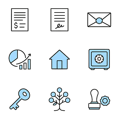 나무 아이콘 디자인 비즈니스 통계 주택 그래픽 도장 키_신체 문서 보안 금고 법 법원 서류판 재정 콘텐츠 2D아이콘 AI파일 식물 신체 안전 건물 사무용품 파일형식 벡터