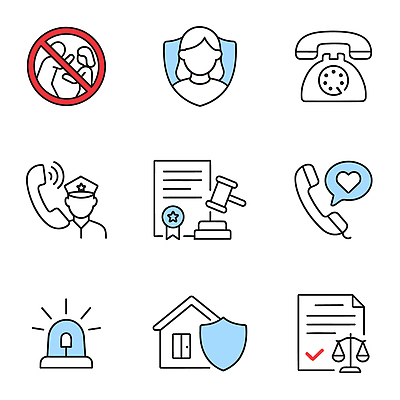 아이콘 경고 안전 경찰 보호 판사 계약 문서 법 통화 판결 법원 순서 구급 신고 2D아이콘 AI파일 직업 컨셉 비즈니스 모션 법률가 파일형식 벡터