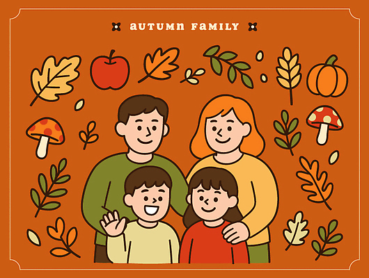 나무 행복 어린이 단풍 잎 일러스트 가족 모션 자연 호박 따뜻함 웃음 부모 버섯 모임 추억 사과 소중 즐거움 소통 국내일러스트 AI파일 식물 감정 컨셉 채소 과일 관계 표정 사람 생태계 파일형식 벡터