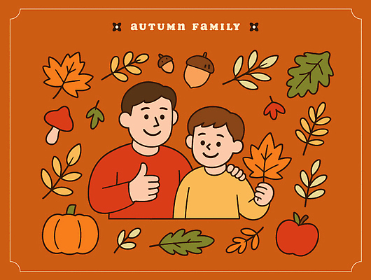 계절 남자 행복 여유 포즈 잎 일러스트 손가락 가족 모션 자연 호박 나뭇잎 웃음 풍경 친구 추억 사과 순간 국내일러스트 AI파일 식물 손 감정 컨셉 채소 과일 관계 표정 사람 생태계 파일형식 벡터