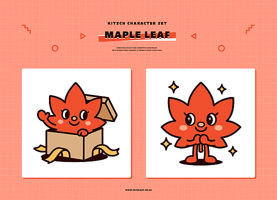 캐릭터 손 디자인 컬러 단풍 일러스트 아이디어 표정 상자 귀여움 즐거움 그림 대칭 창의성 키치 일러캐릭터 AI파일 감정 컨셉 잎 신체부위 파일형식 벡터