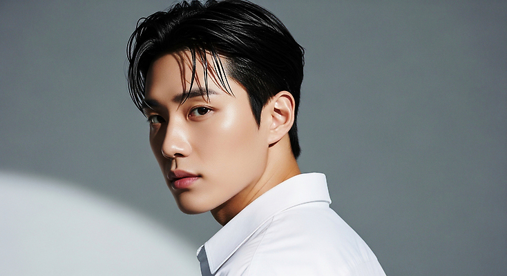 JPG 모델 편집이미지 헤어스타일 남자 감정 얼굴 포즈 커뮤니케이션 빛 사진촬영 매력적 청바지 고급 스타일링 의료성형뷰티 편집실사 AI인물포토 AI콘텐츠 컨셉 바지 사람 신체부위 촬영 CG 파일형식 AI포토