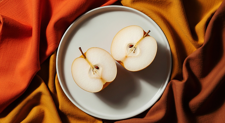 JPG 편집이미지 음식 과일 자연 식탁 아침 디저트 건강 요리 주방 신선 배 맛 반쪽 편집실사 AI포토 AI콘텐츠 주간 컨셉 탁자 CG 생태계 파일형식