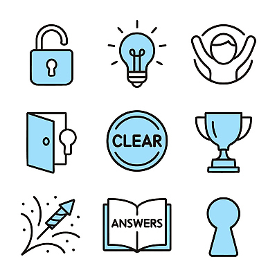 아이콘 상징 성공 열쇠 아이디어 빛 교양 정보 오픈 발전 목표 트로피 노력 답 문제해결 영감 2D아이콘 방탈출 AI파일 컨셉 게임 상_우승 파일형식 벡터