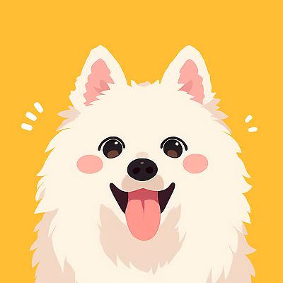 PSD 동물 행복 감정 반려견 백그라운드 일러스트 털 표정 밝음 웃음 반려동물 노란색 귀여움 강아지 혀 귀 애교 스피츠 국내일러스트 컬러 컨셉 신체부위 입 개 파일형식