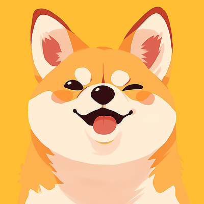 PSD 동물 캐릭터 행복 반려견 포즈 백그라운드 일러스트 장난 웃음 반려동물 노란색 귀여움 기쁨 개 강아지 즐거움 웰시코기 국내일러스트 감정 컬러 컨셉 포유류 표정 파일형식