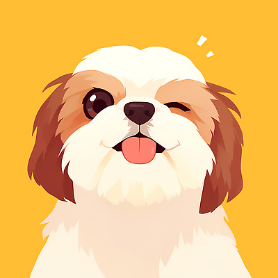 PSD 동물 캐릭터 행복 포스터 반려견 포즈 일러스트 털 표정 윙크 미소 반려동물 노란색 귀여움 표현 강아지 국내일러스트 감정 컬러 컨셉 개 파일형식