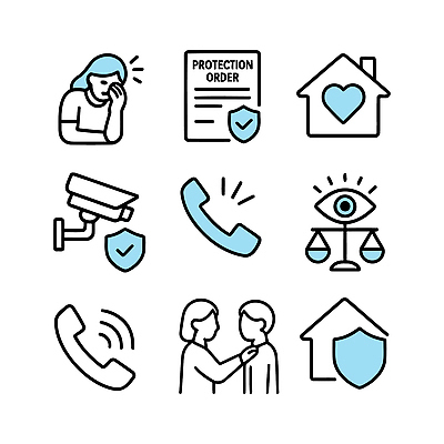 아이콘 감정 주택 안전 보호 상담 감시 통화 감시카메라 정의 지원 피해자 2D아이콘 AI파일 컨셉 모션 사람 건물 카메라 피해 파일형식 벡터