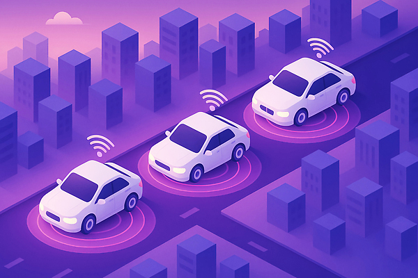 JPG 교통 이동 일러스트 통신 자동차 무선통신 미래 거리 기술 환경 운전 도시 네트워크 신호 혁명 개발 전기자동차 인프라 국내일러스트 AI일러스트 AI콘텐츠 육상교통 컨셉 모션 파일형식