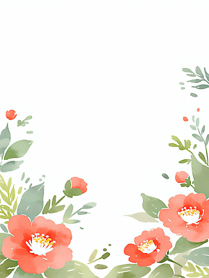 JPG 식물 디자인 꽃 예술 컬러 백그라운드 잎 일러스트 자연 수채화 장식 초록색 여름 디지털 정원 봄 화려 화사함 감성 동백 조화 뷰티풀 국내일러스트 AI일러스트 AI콘텐츠 계절 컨셉 생태계 파일형식