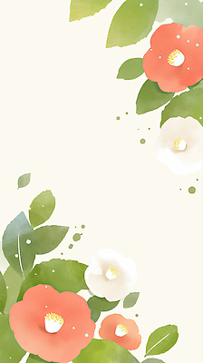 JPG 식물 디자인 꽃 예술 줄기 컬러 백그라운드 잎 일러스트 자연 장식 빨간색 초록색 여름 정원 흰색 화사함 동백 뷰티풀 국내일러스트 AI일러스트 AI콘텐츠 계절 컨셉 생태계 파일형식