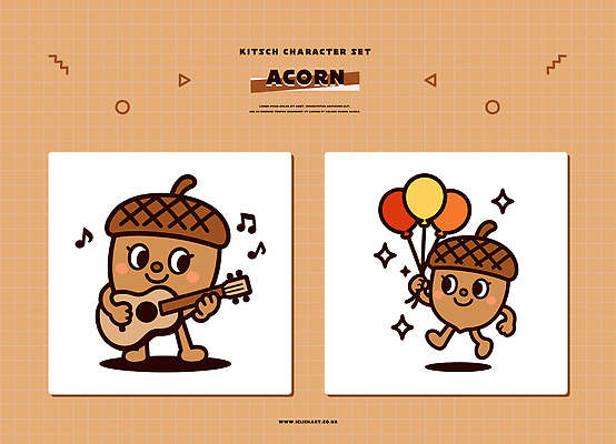동물 캐릭터 디자인 행복 음악 일러스트 모션 아이디어 친구 귀여움 기타 즐거움 그림 도토리 풍선 도토리캐릭터 키치 일러캐릭터 AI파일 감정 컨셉 관계 현악기 문화예술 견과류 파일형식 벡터