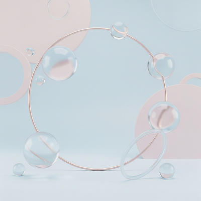 JPG 편집이미지 디자인 컬러 백그라운드 그래픽 장식 공백 원형 투명 비눗방울 장면 부드러움 파스텔 아기자기 이미지편집 AI컴퓨터그래픽 AI콘텐츠 도형 컨셉 학용품 감각 파일형식