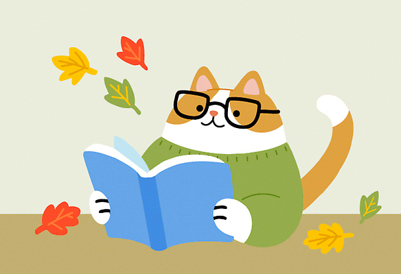 동물 여유 컬러 낙엽 생각 일러스트 자연 휴식 책 반려동물 독서 귀여움 고양이 분위기 편안함 스케치 스웨터 그림 국내일러스트 AI파일 감정 컨셉 상의 잎 포유류 미술 감각 생태계 파일형식 벡터