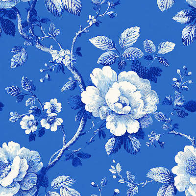 JPG 식물 디자인 꽃 예술 백그라운드 잎 패턴 일러스트 자연 벽지 그래픽 장식 파란색 인테리어 흰색 그림 뷰티풀 텍스타일 국내일러스트 AI일러스트 AI콘텐츠 트왈드주이 컬러 무늬 공예 생태계 파일형식