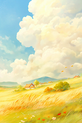 JPG 꽃 일러스트 자연 하늘 산 주택 풍경 초원 일상 초록색 여름 평화 신선 저녁 뷰티풀 스카이 국내일러스트 AI일러스트 AI콘텐츠 식물 계절 컬러 컨셉 건물 라이프 야간 생태계 파일형식
