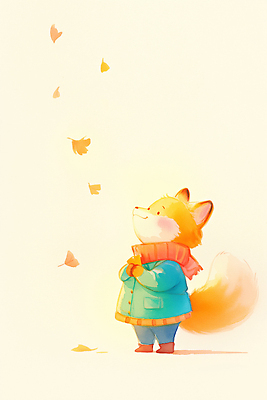 JPG 동물 사계절 일러스트 상상 자연 날씨 나뭇잎 따뜻함 표정 이야기 일상 외투 감상 편안함 즐거움 여우 온도 색감 국내일러스트 AI일러스트 AI콘텐츠 계절 감정 상의 잎 포유류 라이프 감각 생태계 파일형식