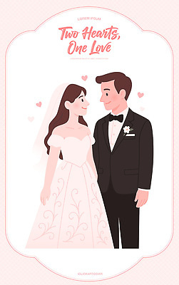 커플 행복 웨딩드레스 신랑 결혼 일러스트 신혼부부 결혼식 사랑 미소 턱시도 이벤트 축제 기쁨 로맨틱 축하 화합 뷰티풀 순간 국내일러스트 AI파일 부부 드레스 감정 컨셉 관계 표정 정장 신혼 파일형식 벡터