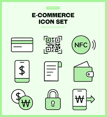아이콘 돈 안전 금융 핸드폰 거래 결제 온라인쇼핑 전자상거래 QR코드 장부 2D아이콘 AI파일 경제 전자제품 쇼핑 재산 온라인 파일형식 벡터