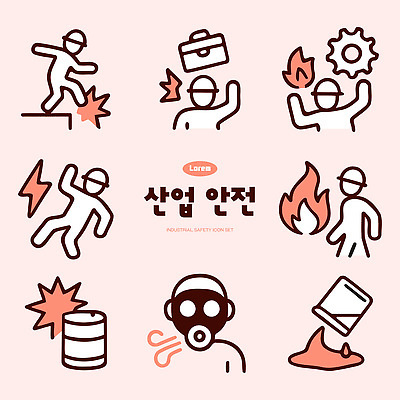 아이콘 산업 생각 안전 기계 장비 작업 보호 전기에너지 위험 연습 예방 화재 산업안전 규정 2D아이콘 AI파일 컨셉 에너지 사건 파일형식 벡터