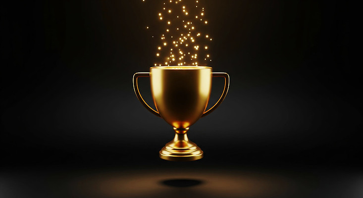 JPG 편집이미지 상징 성공 경기 빛 반짝임 금색 축하 화려 트로피 대회 시상식 편집실사 AI컴퓨터그래픽 AI콘텐츠 스포츠 컬러 컨셉 모션 상_우승 CG 파일형식