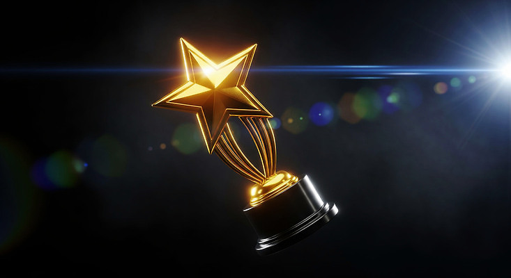 JPG 편집이미지 디자인 별 상징 빛 반짝임 경쟁 금색 축하 결과 트로피 기념물 시상식 편집실사 AI컴퓨터그래픽 AI콘텐츠 자연요소 컬러 컨셉 모션 상_우승 CG 파일형식