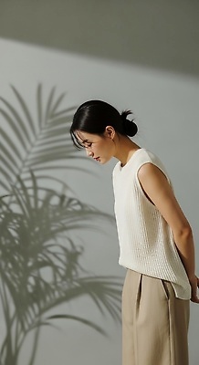 JPG 식물 편집이미지 여자 패션 감정 포즈 생각 자연 회색배경 조명 그림자 평화 우아함 심플 순간 의료성형뷰티 편집실사 AI인물포토 AI콘텐츠 백그라운드 컨셉 사람 회색 CG 생태계 파일형식 AI포토