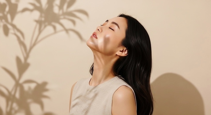 JPG 편집이미지 헤어스타일 여자 패션 감정 포즈 자연 조명 실내 그림자 미소 분위기 우아함 피부 캔버스 뷰티풀 의료성형뷰티 편집실사 AI인물포토 AI콘텐츠 컨셉 표정 사람 내부 신체부위 CG 생태계 파일형식 AI포토