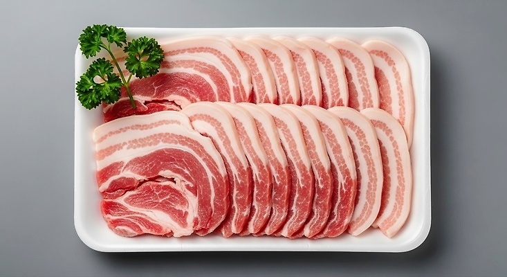 JPG 편집이미지 접시 한식 식탁 파슬리 육류 요리 식사 저녁식사 저녁 준비 삼겹살 맛있는 편집실사 AI포토 AI콘텐츠 식기 음식 채소 식재료 탁자 돼지고기 야간 CG 파일형식