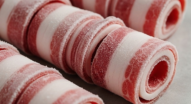 JPG 편집이미지 음식 포장 디저트 사탕 빨간색 판매 상점 축제 줄무늬 흰색 달콤 맛 구경 삼겹살 간편조리식품 편집실사 AI포토 AI콘텐츠 컬러 컨셉 무늬 돼지고기 CG 파일형식