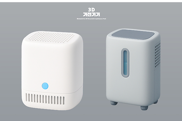 PSD 편집이미지 디자인 실내 여름 전자제품 기계 공간 작음 시원함 모던 사용방법 편집3D 계절 내부 3D 크기 방법 파일형식