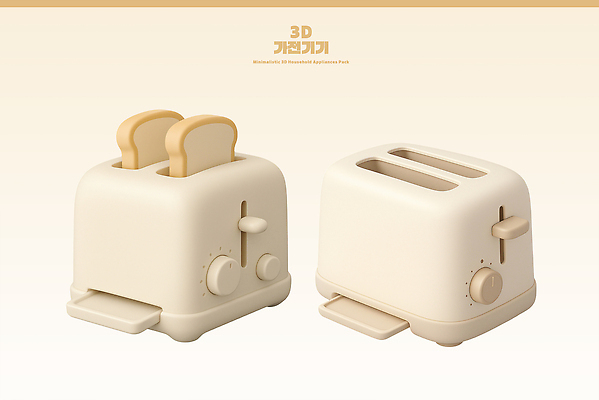 PSD 편집이미지 디자인 빵 가족 주방용품 아침 따뜻함 일상 주방 가전제품 편안함 굽기 편리함 토스트기 편집3D 주간 음식 생활용품 컨셉 관계 라이프 3D 감각 구이 파일형식