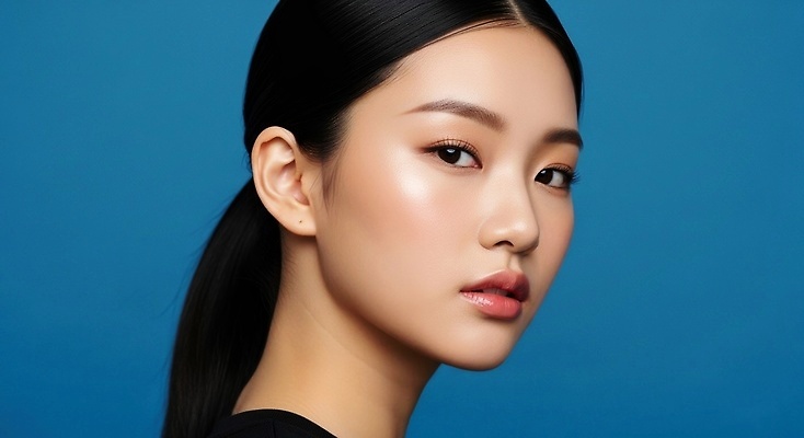 JPG 모델 편집이미지 헤어스타일 패션 포즈 파란색 화장 뷰티 촬영 매력적 고급 피부 뷰티풀 의료성형뷰티 편집실사 AI인물포토 AI콘텐츠 컬러 컨셉 신체부위 CG 파일형식 AI포토