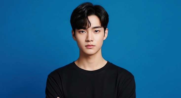 JPG 모델 편집이미지 시선 패션 남자 포즈 티셔츠 표정 청춘 촬영 집중 미남 파란배경 심플 의료성형뷰티 스타일 편집실사 AI인물포토 AI콘텐츠 백그라운드 컨셉 셔츠 사람 파란색 CG 미인 파일형식 AI포토