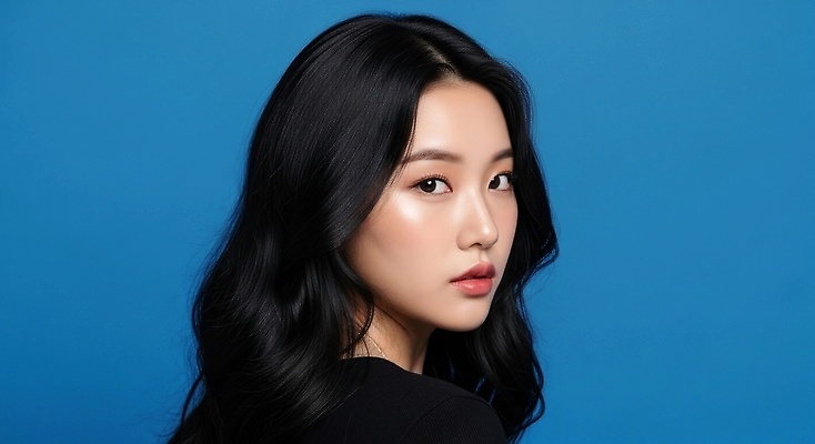 JPG 모델 편집이미지 헤어스타일 패션 얼굴 포즈 사람 뷰티 촬영 매력적 파란배경 감성 뷰티풀 의료성형뷰티 스타일 편집실사 AI인물포토 AI콘텐츠 백그라운드 컨셉 신체부위 파란색 CG 파일형식 AI포토