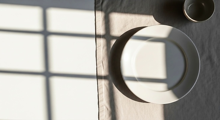 JPG 편집이미지 그릇 접시 디자인 식탁 아침 그림자 내부 일상 햇빛 주방 공간 부드러움 점심 편집실사 AI포토 AI콘텐츠 코티지코어 주간 식기 탁자 라이프 태양 유행 감각 CG 파일형식