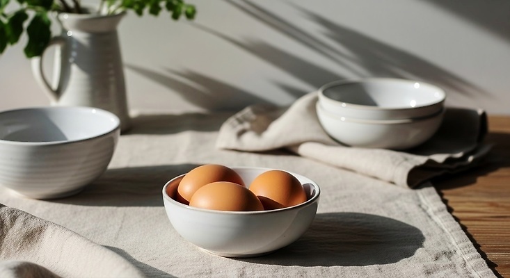 JPG 편집이미지 식기 음식 식탁 탁자 아침 따뜻함 요리 일상 주방 계란 식사 아침식사 편집실사 AI포토 AI콘텐츠 코티지코어 주간 가구 라이프 유행 알 CG 파일형식