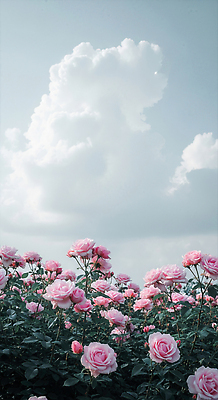 JPG 식물 편집이미지 꽃 컬러 자연 하늘 생명 바람 풍경 여름 장미 정원 뷰티풀 편집실사 AI포토 AI콘텐츠 자연요소 계절 날씨 CG 생태계 파일형식