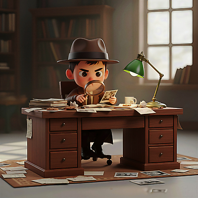 JPG 편집이미지 헤어스타일 돋보기 조명 실험 사무실 카펫 도서관 집중 책상 문서 주말 사무용가구 탐정 단서 편집3D AI컴퓨터그래픽 AI콘텐츠 교육 가구 컨셉 비즈니스 3D 파일형식