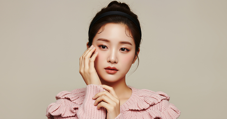 JPG 모델 편집이미지 헤어스타일 여자 패션 분홍색 포즈 백그라운드 미소 뷰티 촬영 분위기 스웨터 의료성형뷰티 스타일 편집실사 AI인물포토 AI콘텐츠 컬러 컨셉 상의 표정 사람 CG 파일형식 AI포토