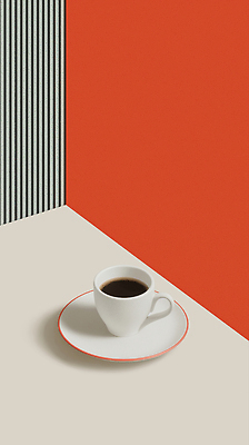 JPG 편집이미지 디자인 문화 커피 음료 백그라운드 탁자 아침 잔 일상 주황색 식사 줄무늬 공간 모던 이미지편집 AI컴퓨터그래픽 AI콘텐츠 주간 식기 컬러 가구 무늬 라이프 파일형식