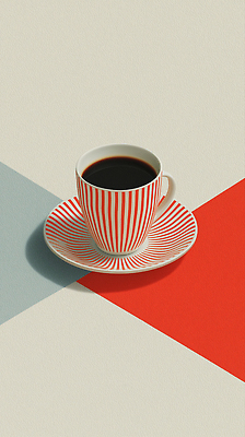 JPG 편집이미지 접시 디자인 커피 음료 컬러 백그라운드 아침 일상 컵 줄무늬 카페 매력적 마시기 조화 세련 이미지편집 AI컴퓨터그래픽 AI콘텐츠 주간 식기 컨셉 무늬 모션 라이프 상점 파일형식