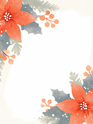 JPG 식물 디자인 열매 백그라운드 잎 크리스마스 겨울 일러스트 자연 장식 빨간색 화환 공백 흰색 오브젝트 그림 손그림 포인세티아 국내일러스트 AI일러스트 AI콘텐츠 계절 기념일 꽃 컬러 생태계 파일형식