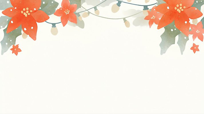 JPG 꽃 화초 예술 백그라운드 크리스마스 겨울 일러스트 자연 가지 조명 따뜻함 그래픽 장식 빨간색 분위기 조화 포인세티아 뷰티풀 국내일러스트 AI일러스트 AI콘텐츠 식물 계절 기념일 컬러 컨셉 채소 생태계 파일형식